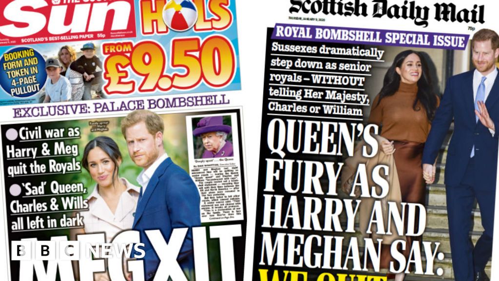 Scotlands Papers Harry And Meghan Drop Royal Bombshell Bbc News 