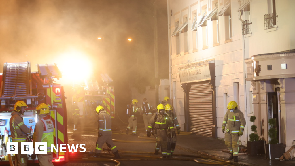 Crossgar: About 50 firefighters tackle blaze at AJ’s Diner