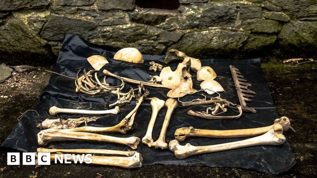 Skeletons found walled up at Leicestershire monastery - BBC News