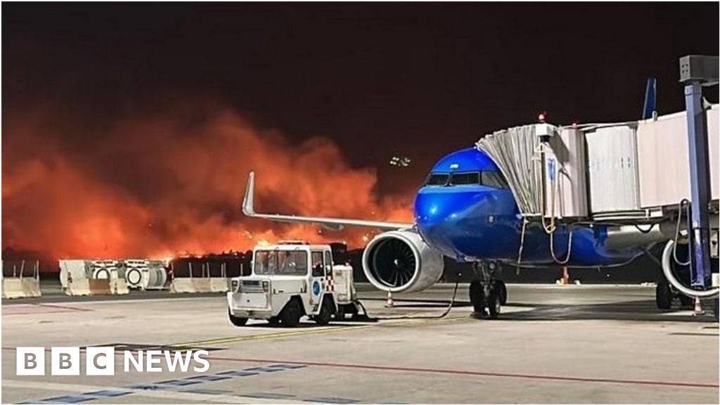 Watch: Raging fires edge toward Italian airport runways