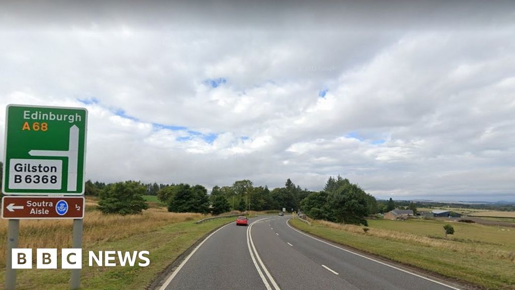 Two seriously hurt in car crash on A68 in the Borders