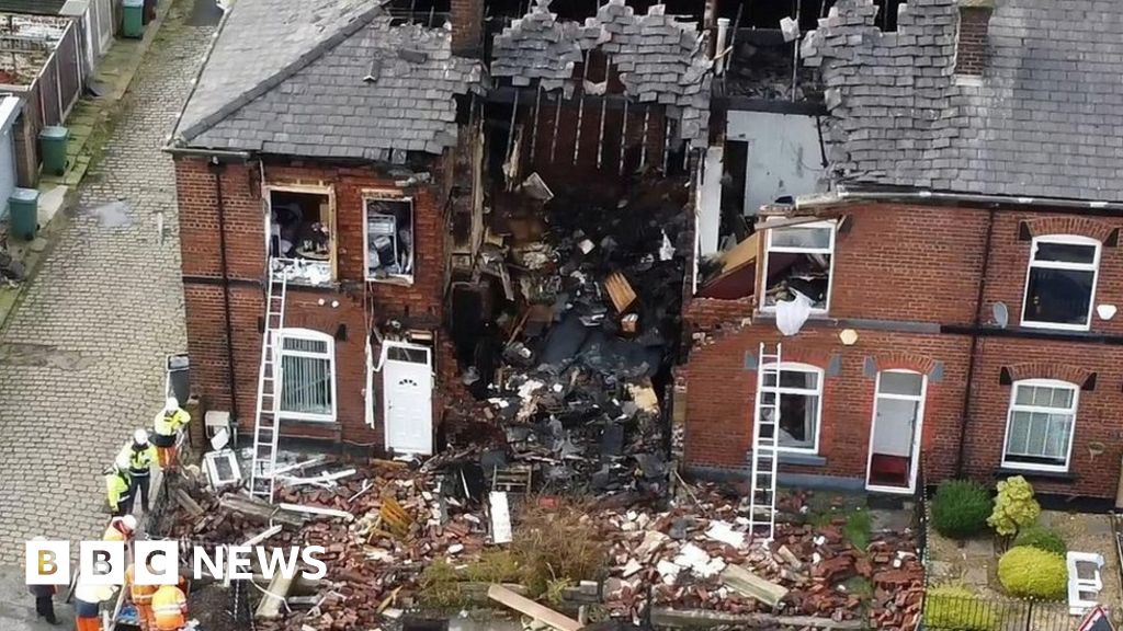 Bury explosion: Drone footage shows extent of blast damage