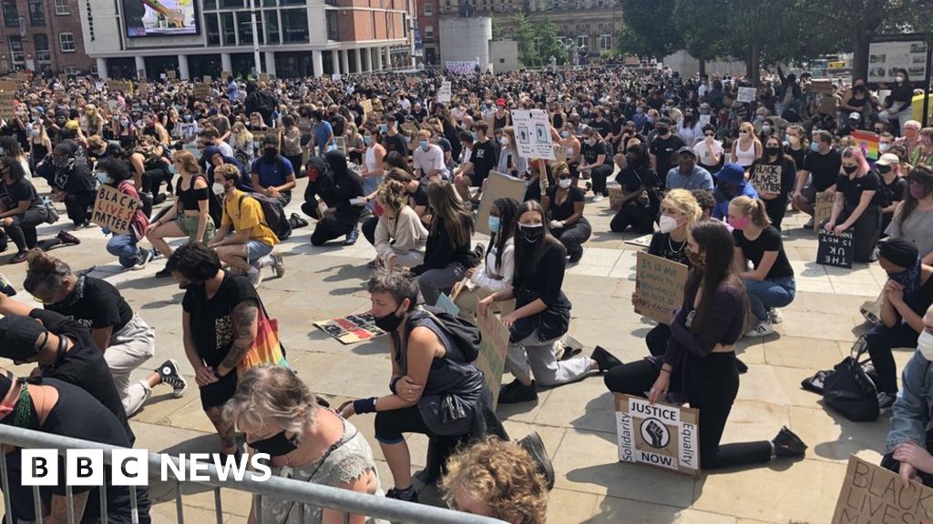 Thousands rally in Leeds to support Black Lives Matter protest BBC News