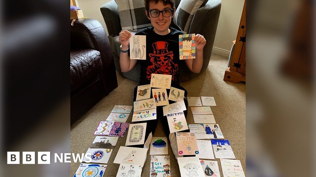 Brain tumour patient matty gives thanks for 800 letters