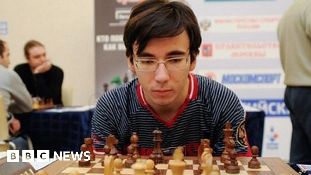 RUSSIA, MOSCOW - FEBRUARY 15, 2023: Russian chess grandmaster Daniil Dubov  (R back) is seen during