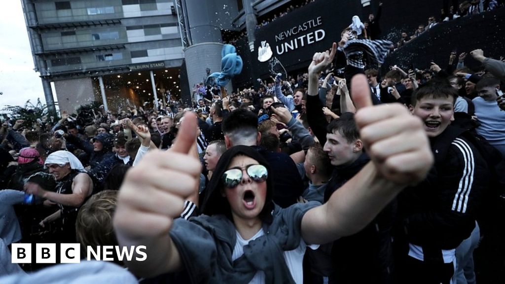 Newcastle United takeover: Joyous scenes as fans celebrate new era