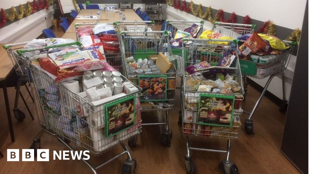 Facebook 'Food bank challenge' fills trolleys across England