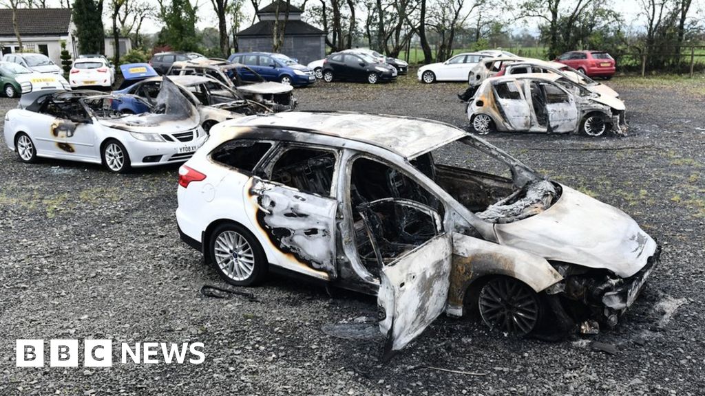 Ballymena Ten cars destroyed in dealership arson attack BBC News