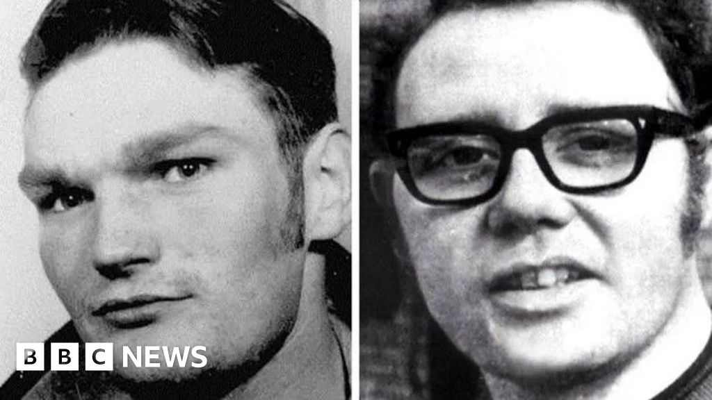 Black and white photo of James Wray (left) and William McKinney (right)