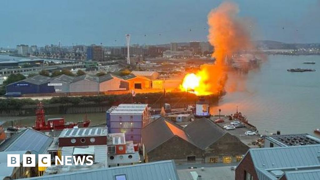 The O2 arena Silvertown fire: Firefighters tackle London blaze