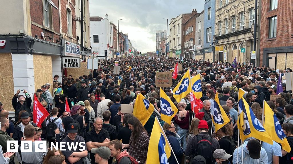 Bristol protest: Thousands gather in Old Market