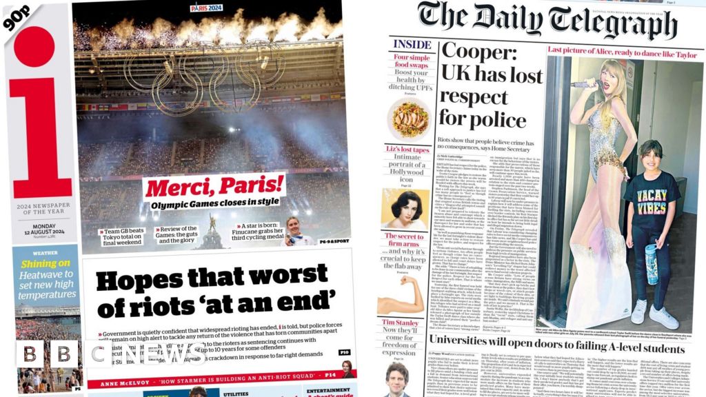 Newspaper headlines: ‘Merci, Paris!’ and ‘UK has lost respect for police’