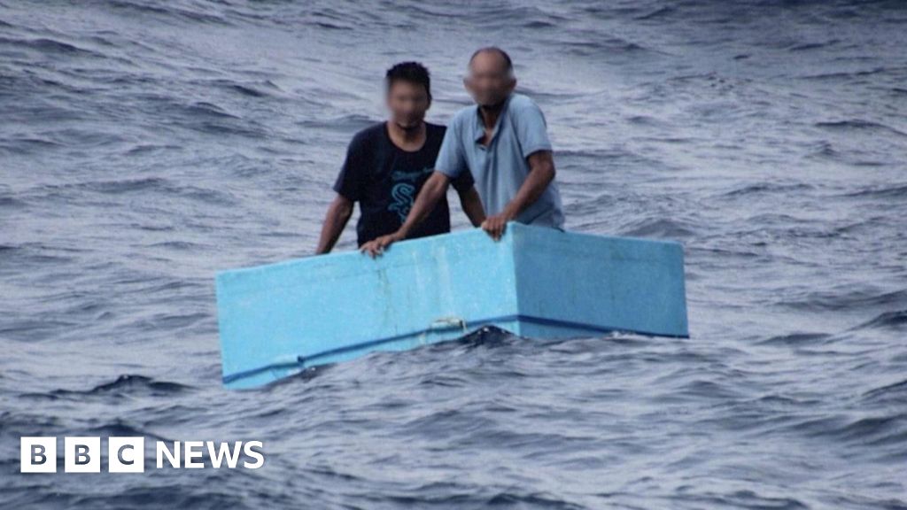 Fishermen rescued after five days adrift in cool box