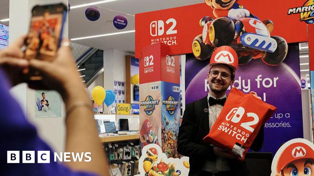 Stores open at midnight as fans rush to buy Nintendo Switch 2