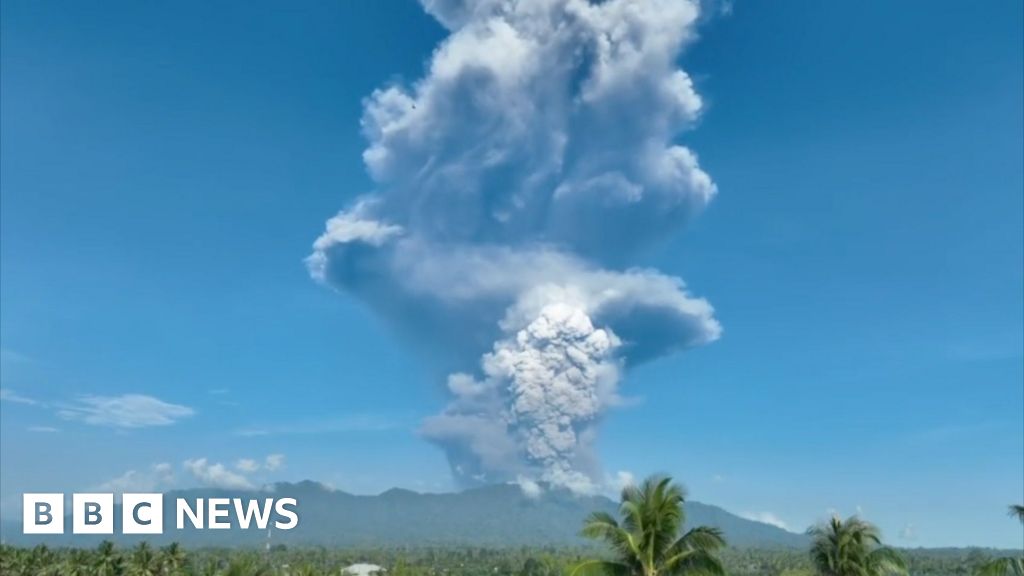 Huge plumes of ash rise as Indonesia's Mount Dukono erupts