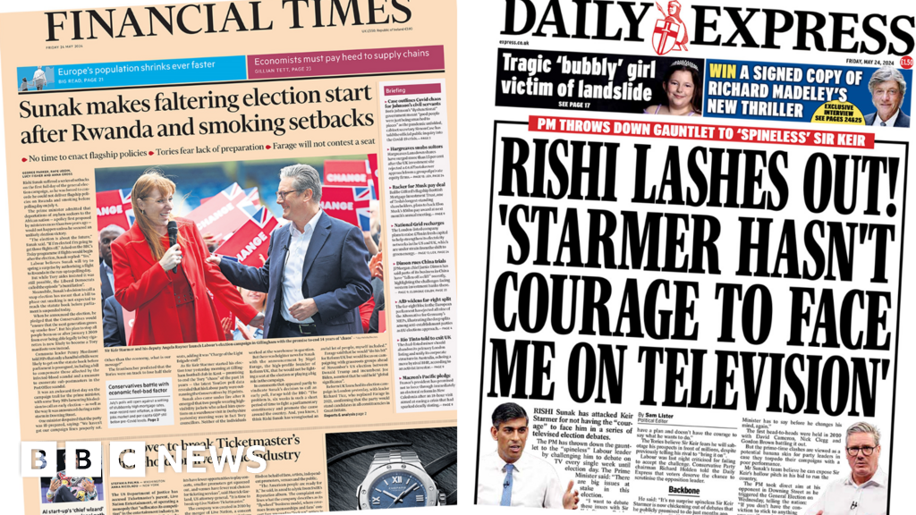 The Papers: 'Faltering election start' and 'General ejection'