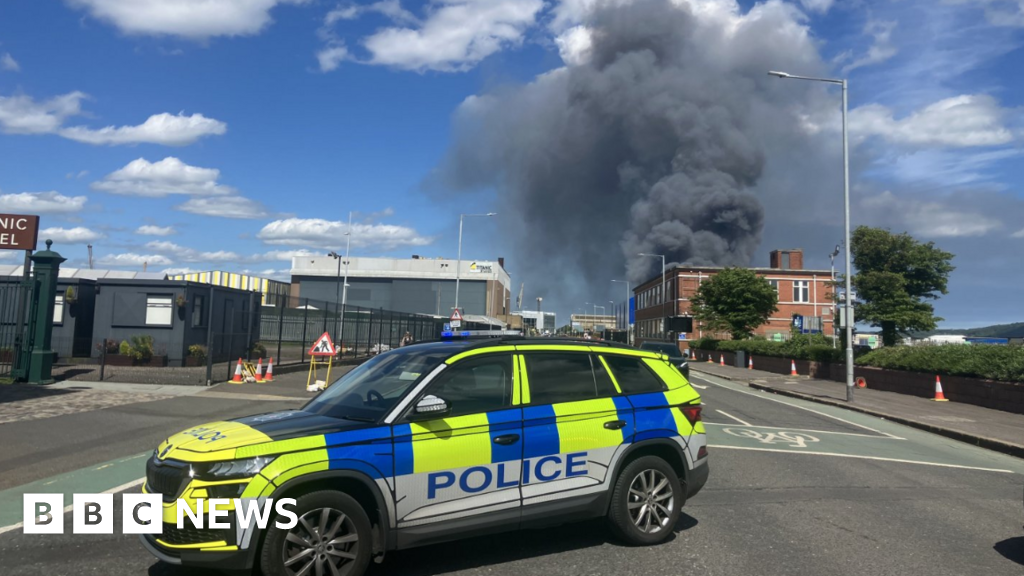 Fire burning at recycling site in east Belfast