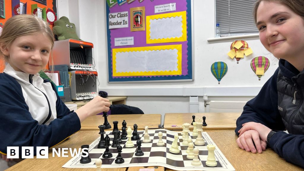 Hundreds of girls are taking place in a chess championship in Surrey