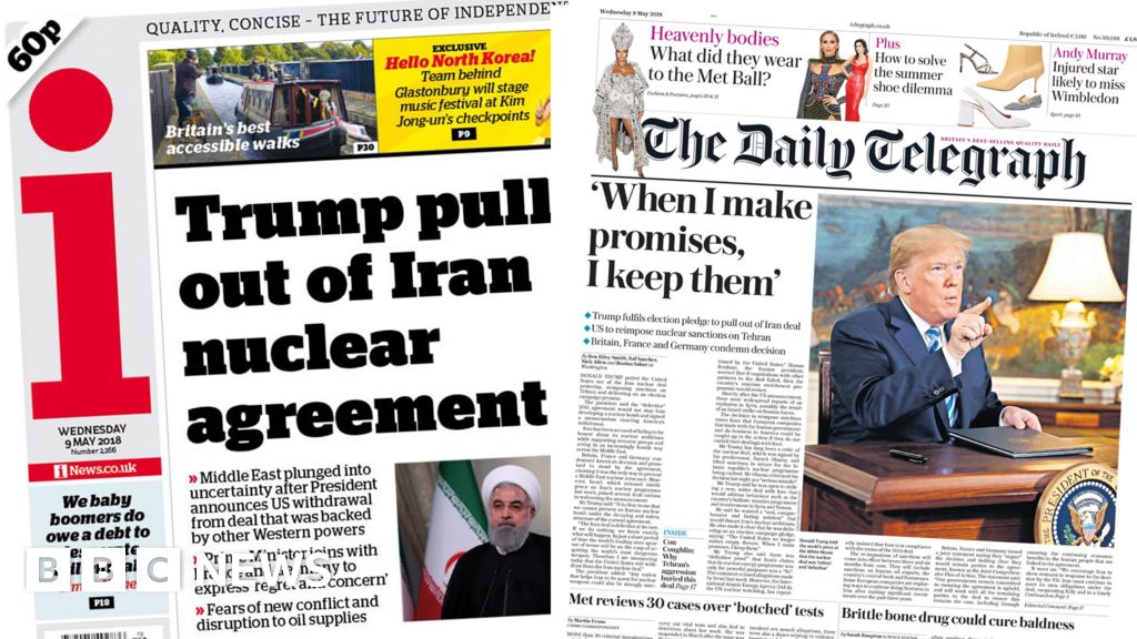 Newspaper headlines: 'The biggest foreign policy gamble' - BBC News