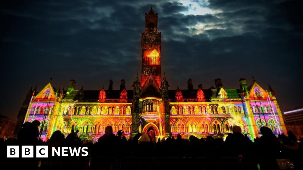 Bradford landmarks illuminated for BD is Lit festival BBC News