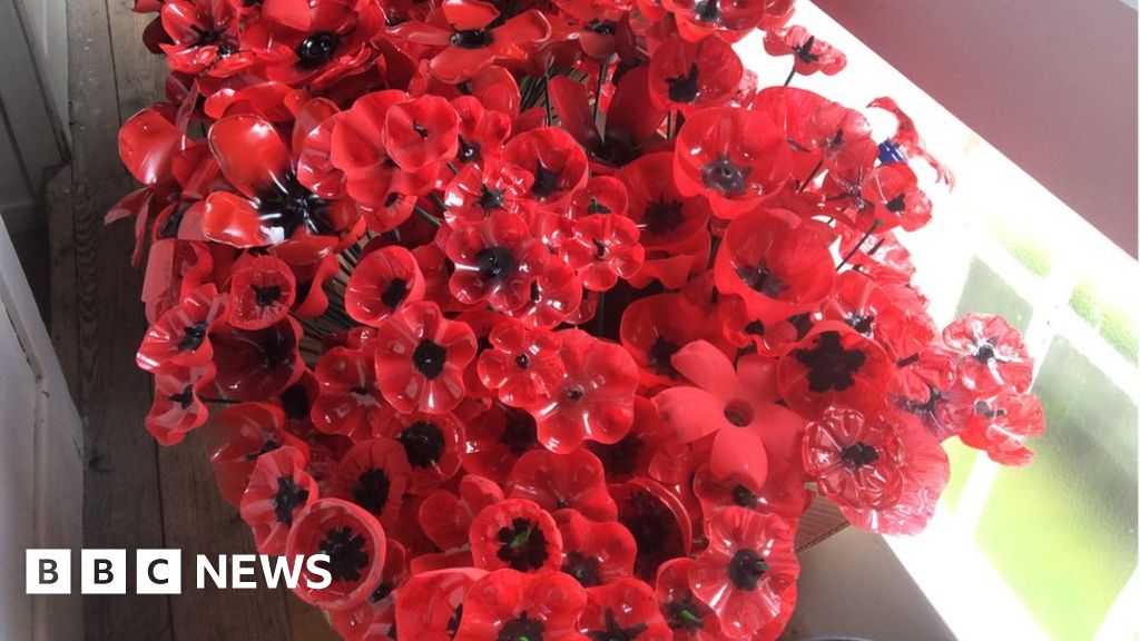 Remembrance Day: Tredegar turns plastic into poppies