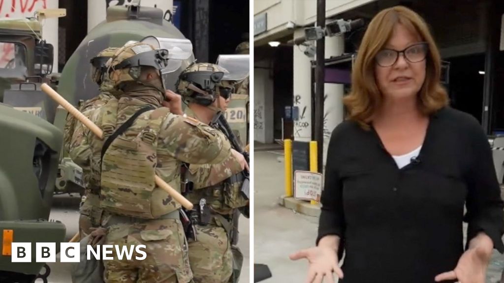BBC on the ground as National Guard set up in Los Angeles
