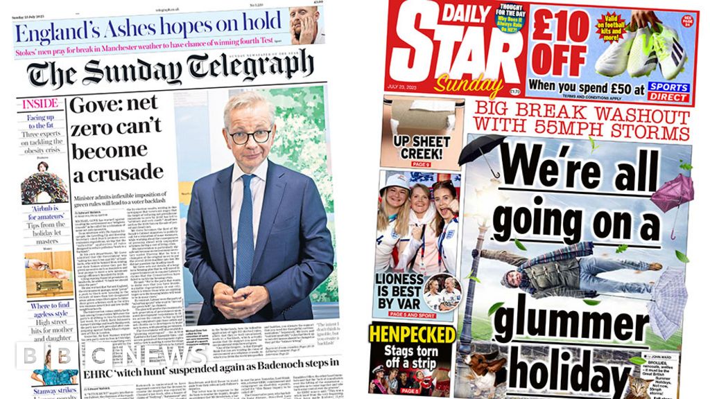 Newspaper headlines: Eco ‘backlash’ warning and ‘glummer holidays’