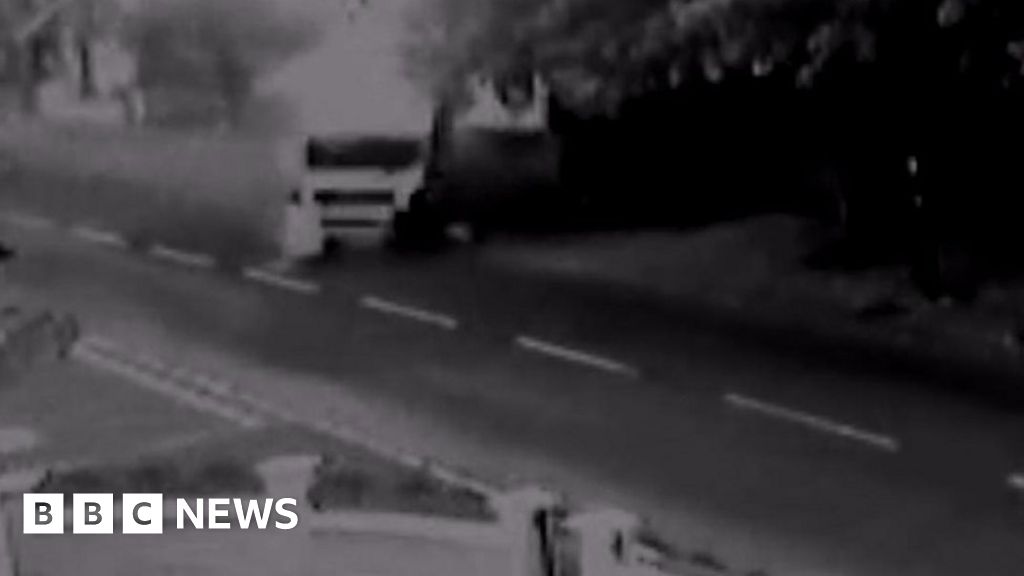 CCTV footage shows lorry 'out of control' before fatal crash