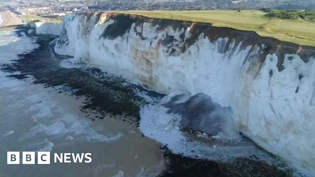 Third Seaford cliff fall sees sections roped off BBC News