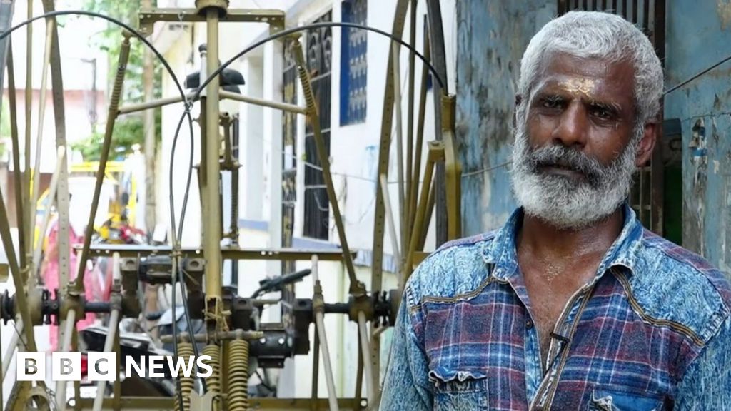 Chennai: The Indian man who makes quirky bicycles from scraps