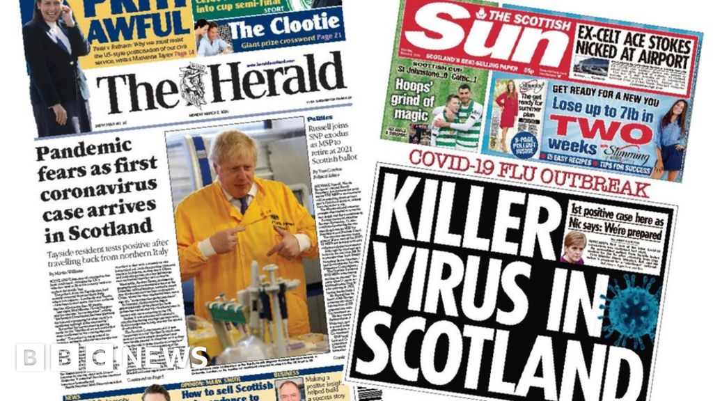 Scotland S Papers Pandemic Fears As Virus Hits Scotland c News