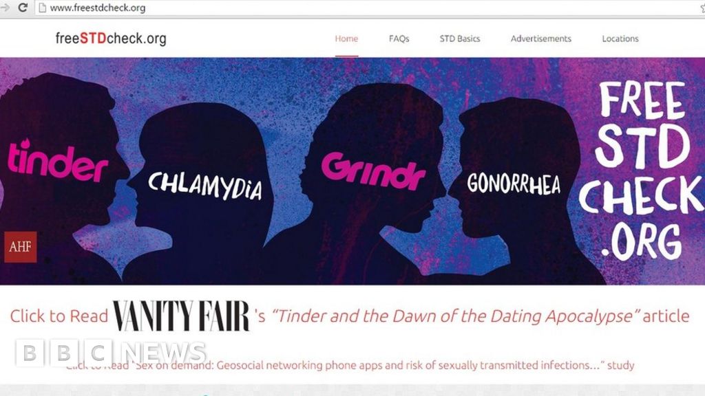 Tinder Fights Std Ad Campaign In Us Bbc News 