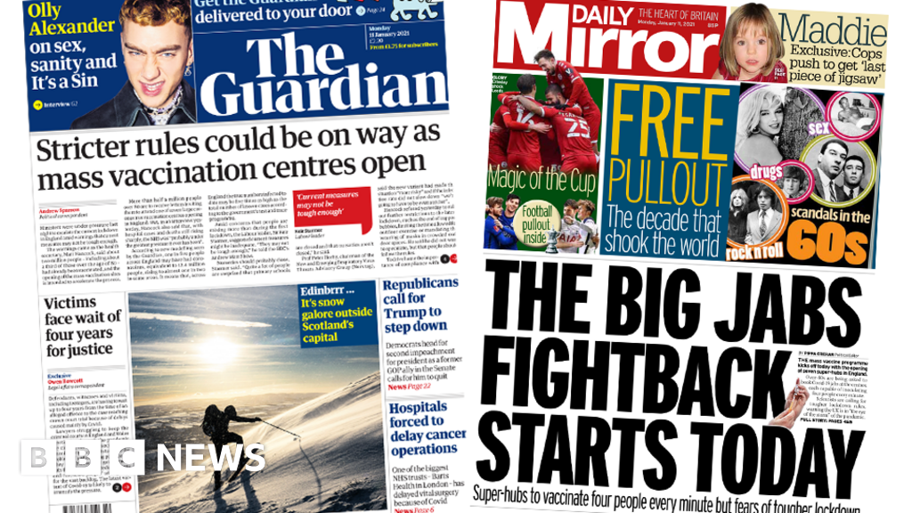 Newspaper Headlines Stricter Rules And Vaccination Fightback c News