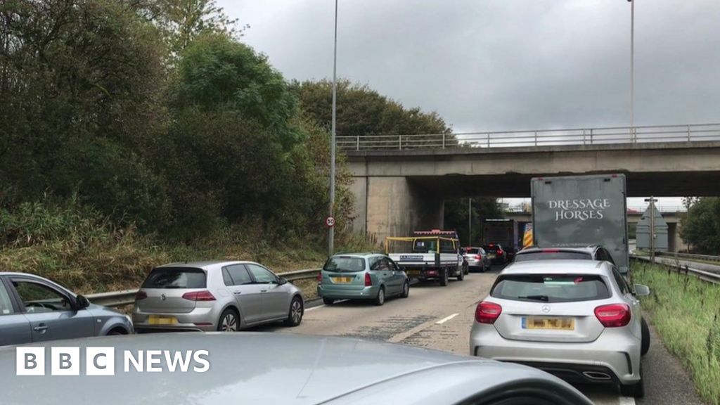 Haslingden A56 closed after woman falls from bridge BBC News