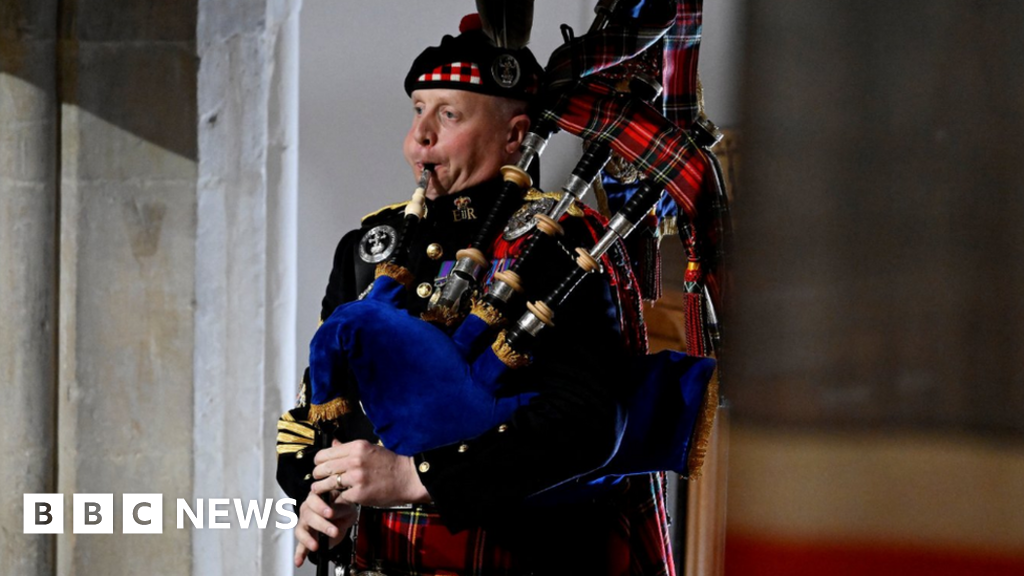 King Charles starts his day to sound of bagpipes