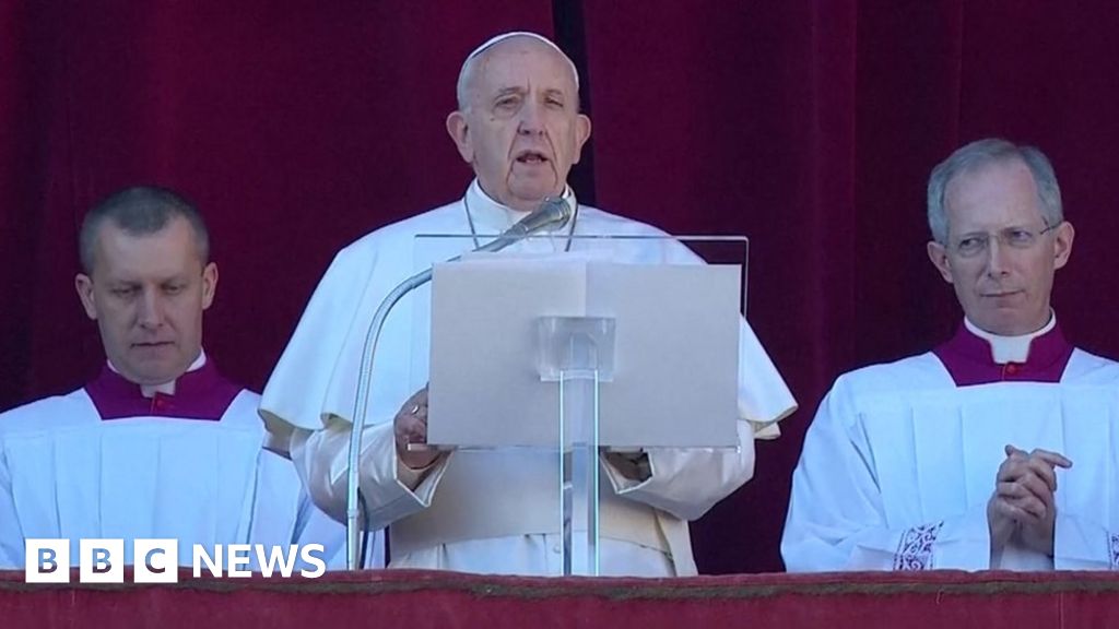 Pope Christmas message urges softening of 'selfcentred hearts' BBC News