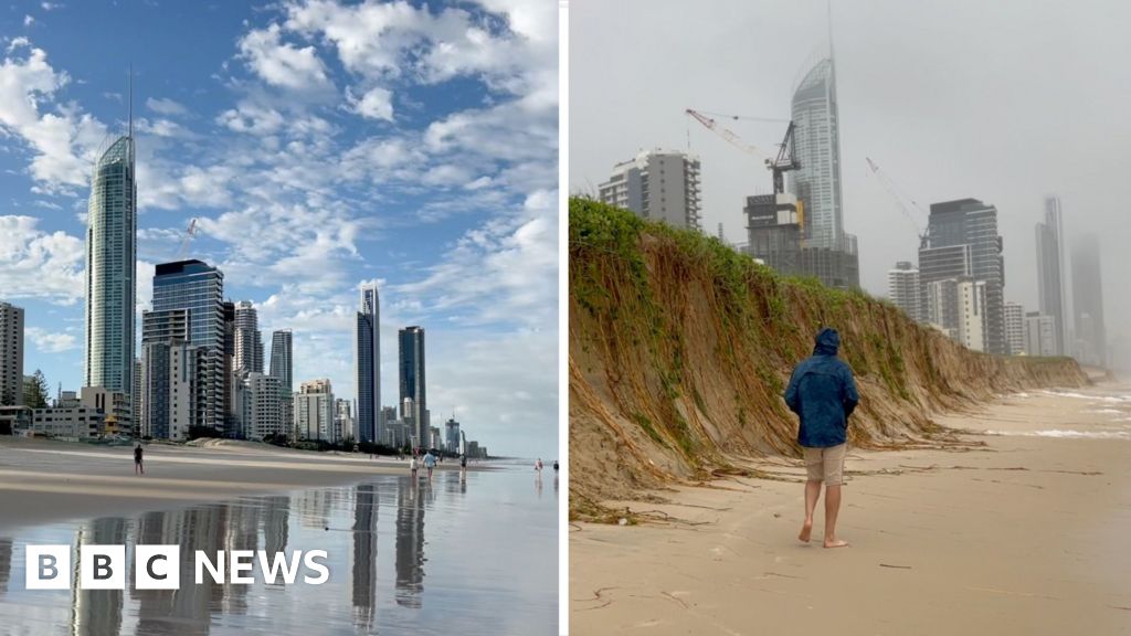 Watch: Tropical storm erodes iconic Australian beach