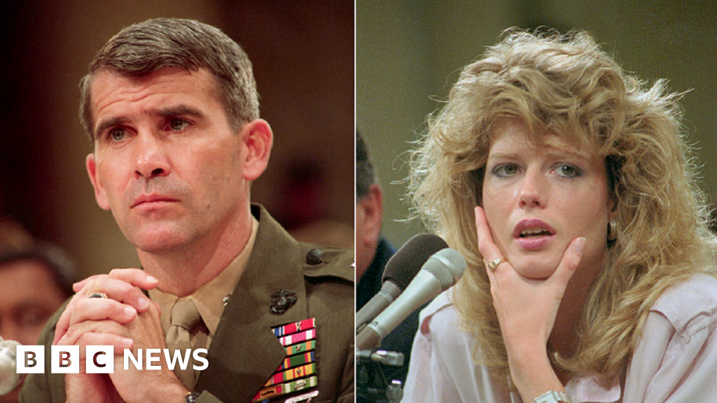 Iran-Contra figures Oliver North and Fawn Hall marry 40 years later