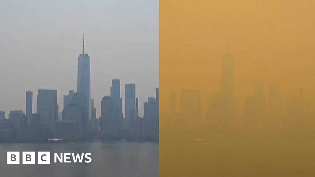 Canada fires shroud New York City with orange haze