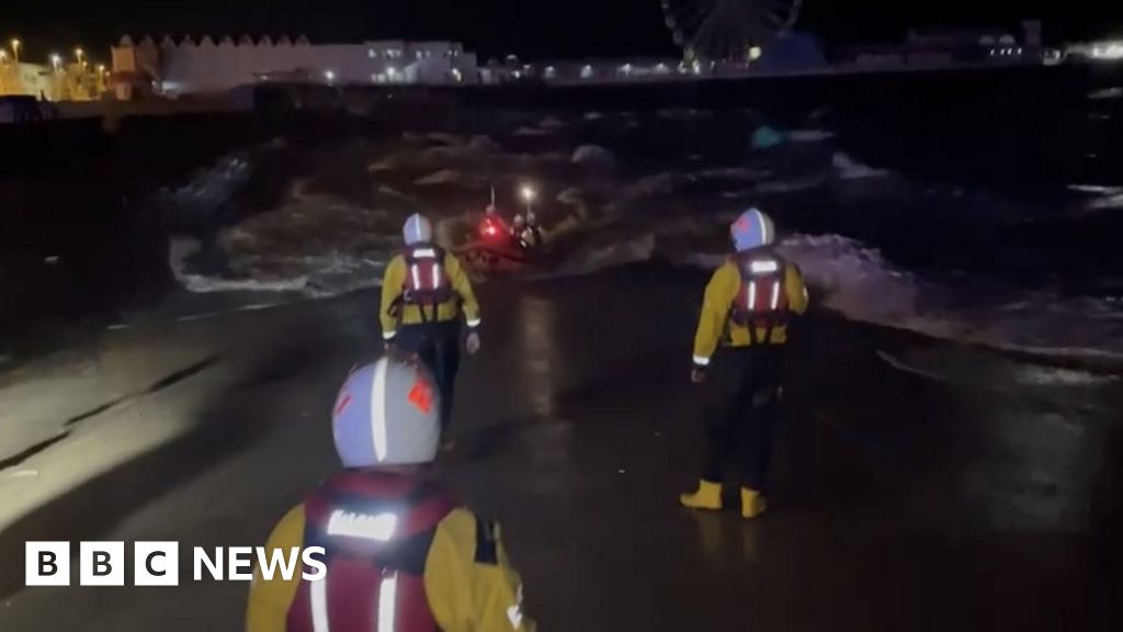 Blackpool Man Rescued From Sea By Lifeboat Crew - BBC News