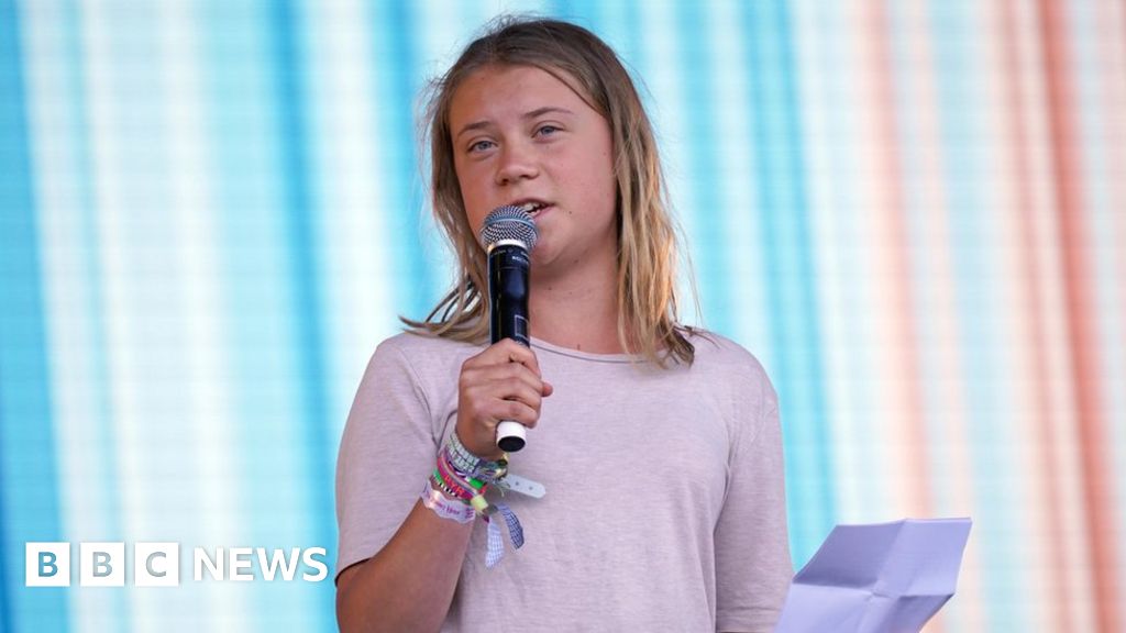 Greta Thunberg delivers a climate warning at Glastonbury