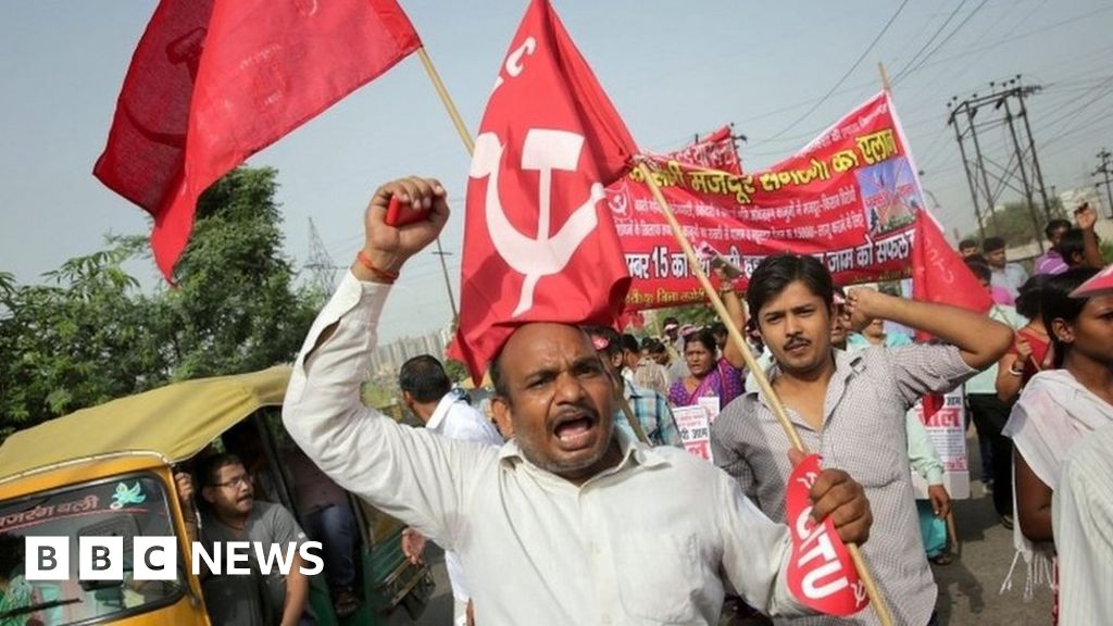 Indian Workers Strike Over Modi Labour Reforms - BBC News