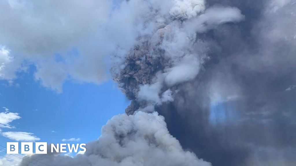 Indonesia's Mount Lewotobi Laki-laki spews giant column of ash - BBC News