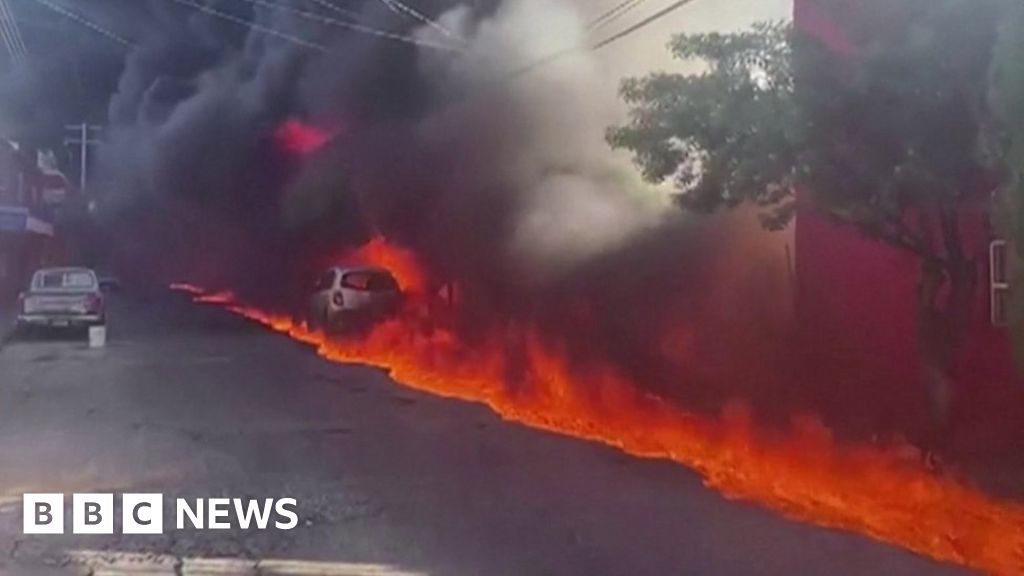 Fuel blaze engulfs Mexico railway and homes