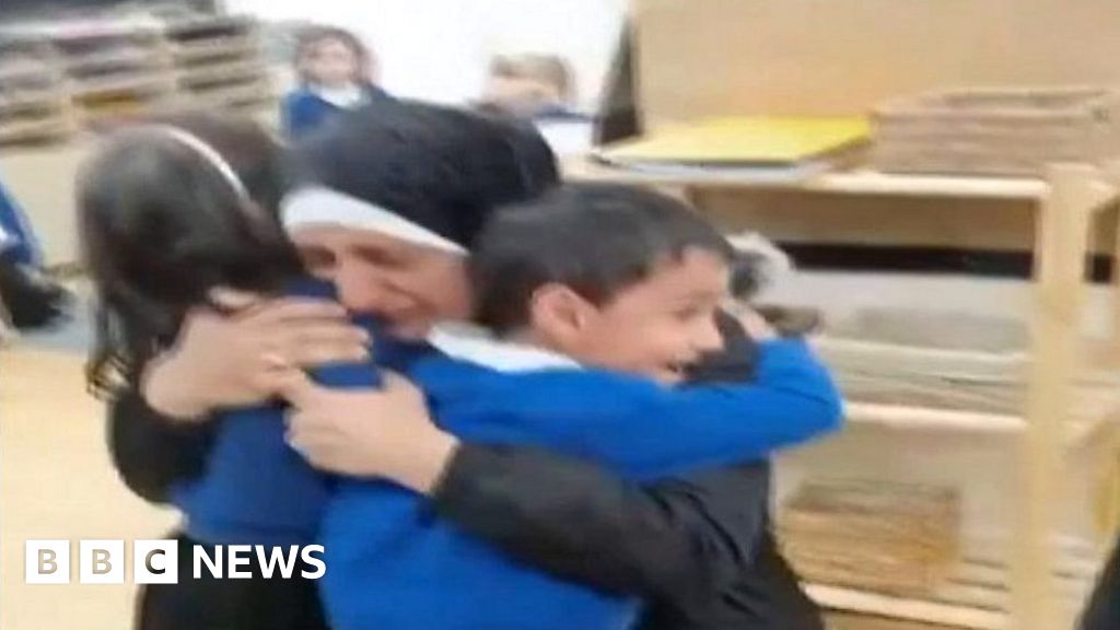 Moment Mum Reunites With Twins After Fleeing Gaza - BBC News