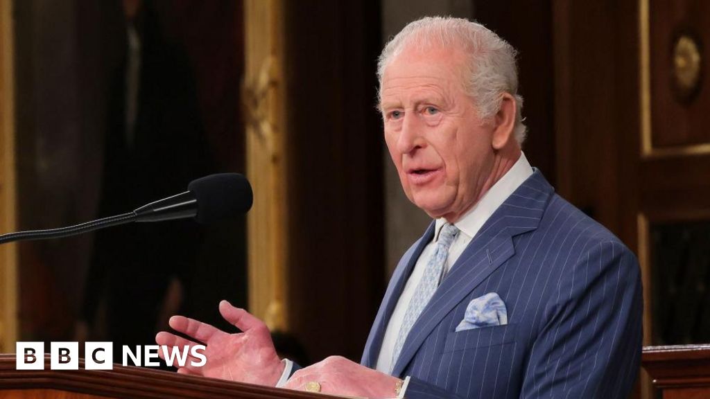 King gets ovation for speech hailing importance of UK and US partnership