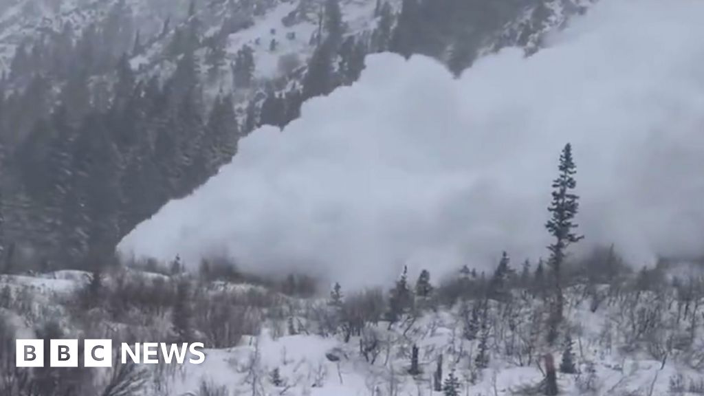 Storm Blair: Watch moment avalanche barrels down Utah mountain