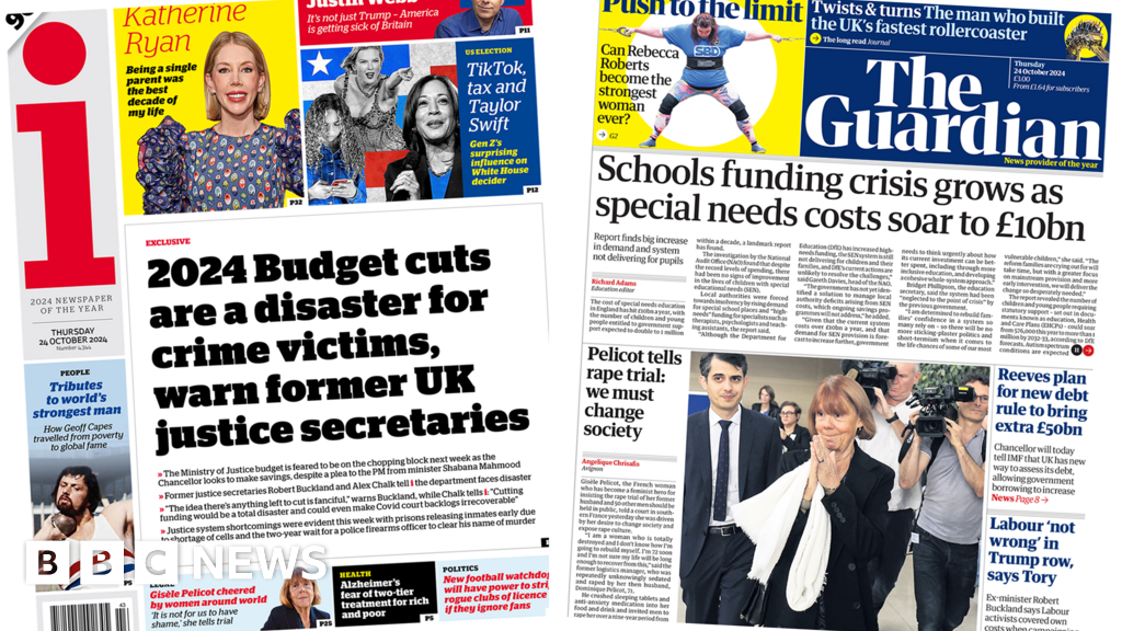 The Papers: Justice cuts would be 'disaster' and 'special needs crisis'