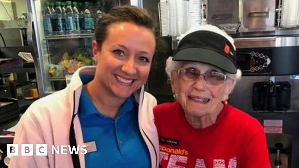 McDonald's worker, 94, says she will never leave - BBC News