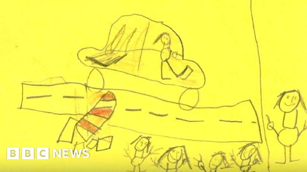 Six-year-olds sketch rogue driver for German police